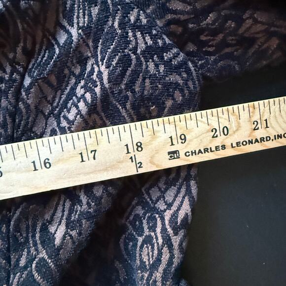 ROZ & ALI Sz L Velvet Burnout Witchcore Coat Black Bronze Gothic Dark Academia - Picture 3 of 11